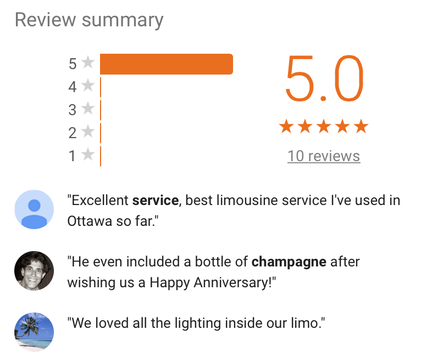 Ottawa limo reviews